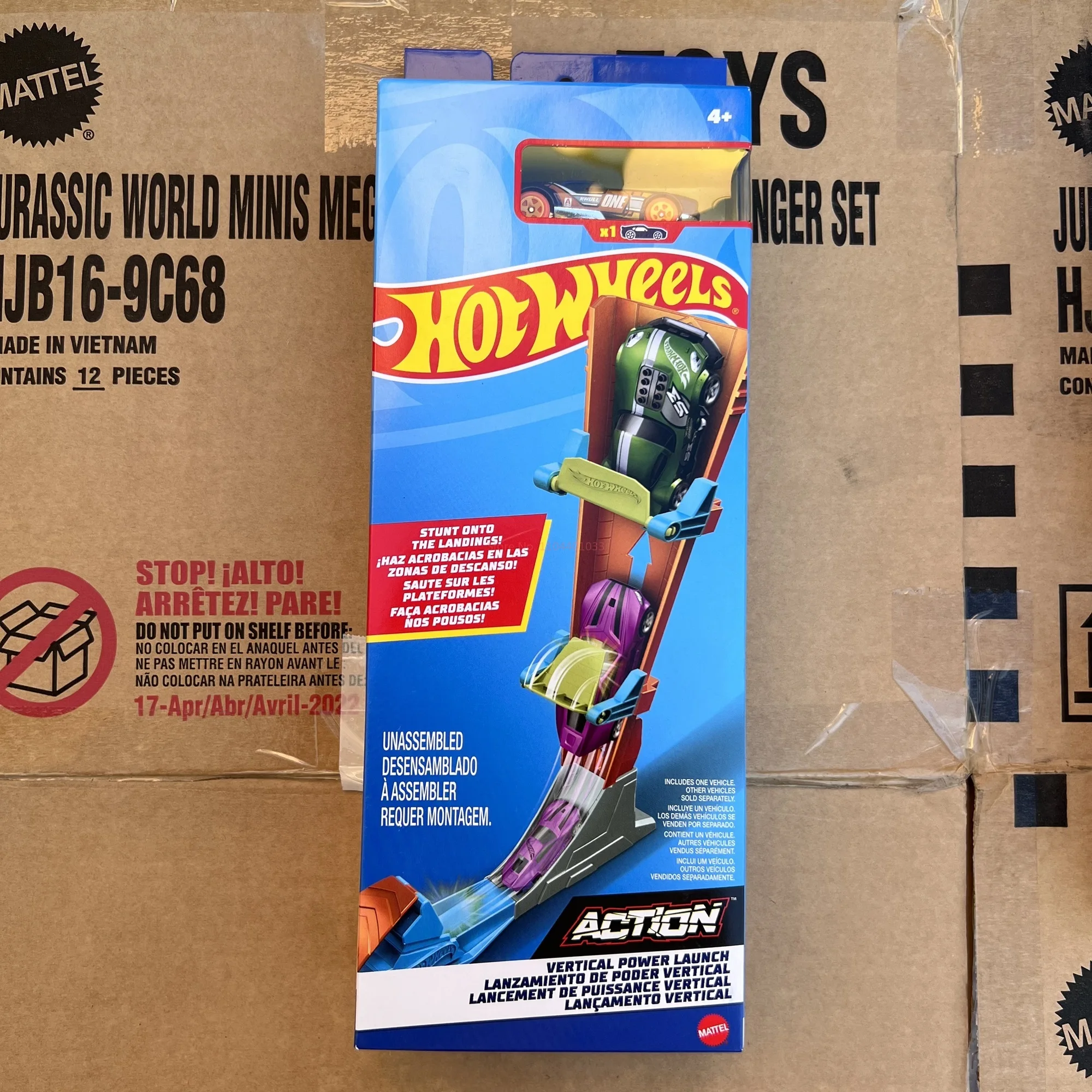 Disponibile Set di binari Hot Wheels - Kit di sfida per acrobazie da corsa per lanciatore di auto in lega Giocattoli per ragazzi Modello FWM85 Regali per le vacanze
