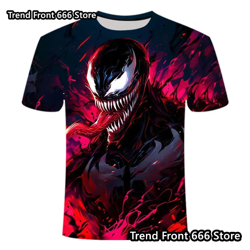 2024 Summer Children clothes Kid Men Venom 3D Prited superhero T-shirt Boys Men Short Sleeve Crewneck Tops Fashion Streetwear