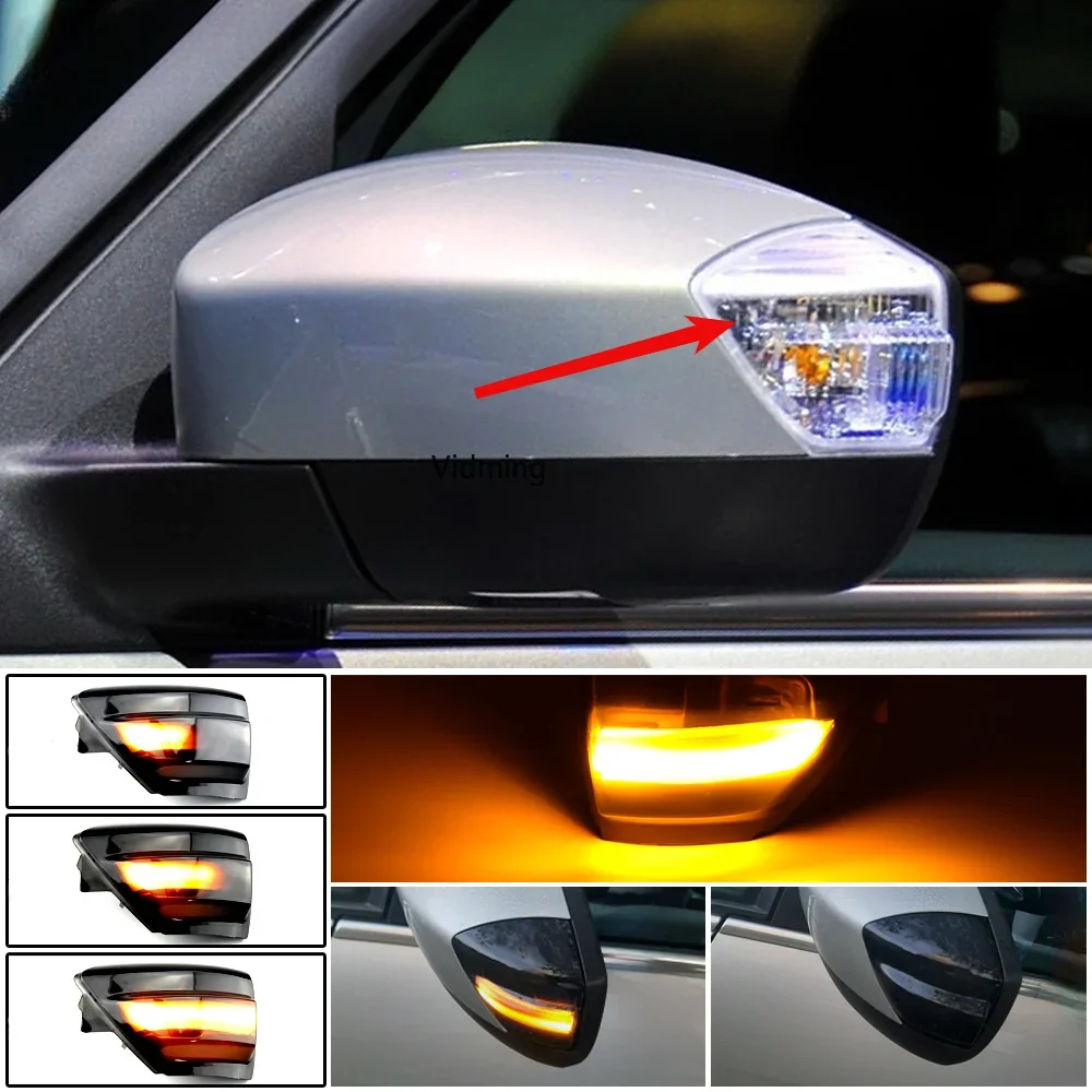 Car Accessories LED Dynamic Turn Signal Side Wing Mirror Indicator Light Lamp For Ford S-Max 2007-2014 Kuga C394 08-2012 C-MAX