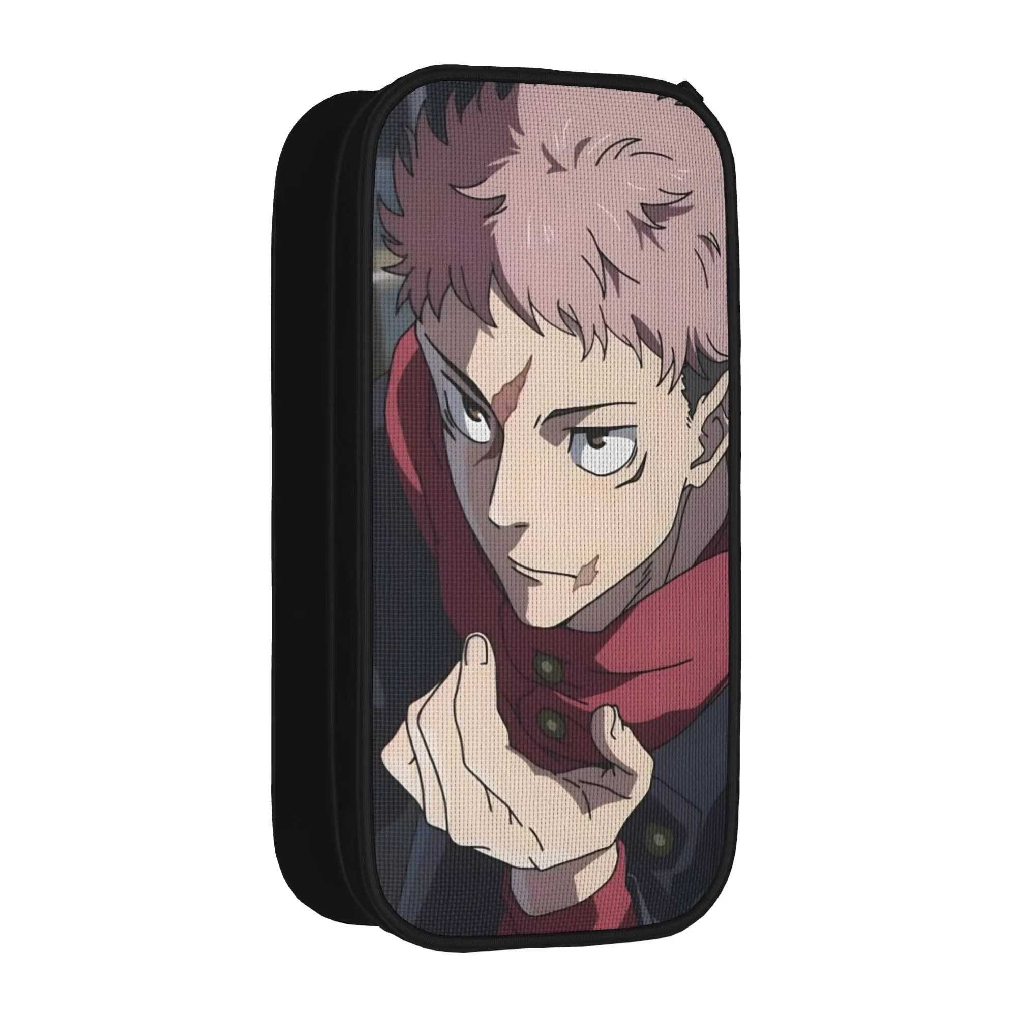 Itadori Yuji  Pencil Case Double Layer Large-capacity For School  JJK Anime  Pencil Case Stationery Birthday Gift