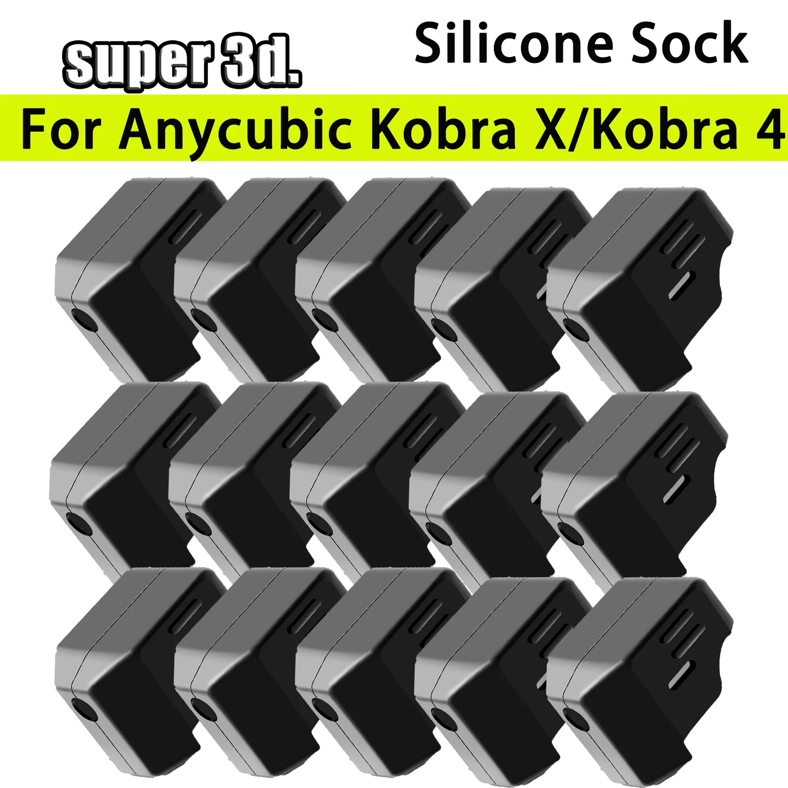 For Anycubic Kobra X Kobra 4 Nozzle Silicone Sock Nozzle Brush Wiper High Temp Resist KX Toolhead 3D Printer Parts Hotend Cover