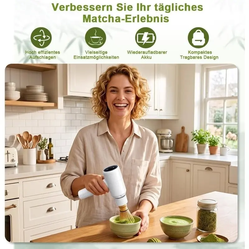 EAS-Matcha Electric Whisk Set Electric Matcha Whisk For The Perfect Blend   Handheld Frother