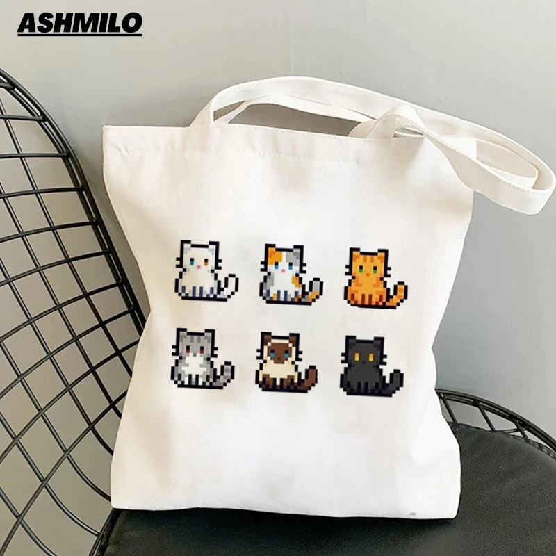 Stardew Valley Farm pellican Town Game para mujer, bolso de mano de lona, bolso de hombro grande, bolso de compras, bolso con estampado de capacidad