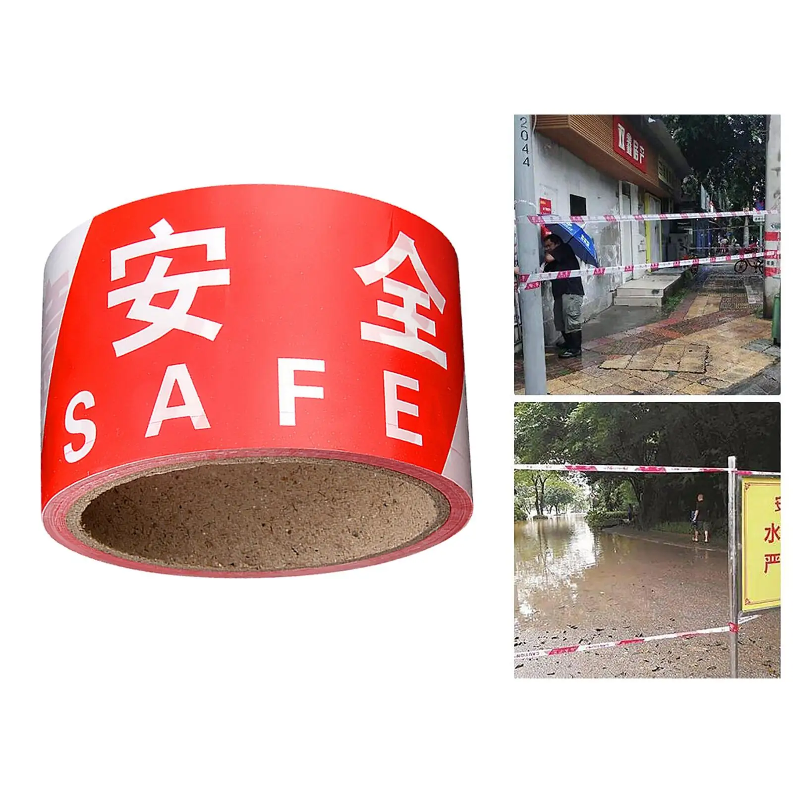 Tape, Hazard Warning Tape, 328ft Line Waterproof Tear Resistant for Use Danger Zones Workplace