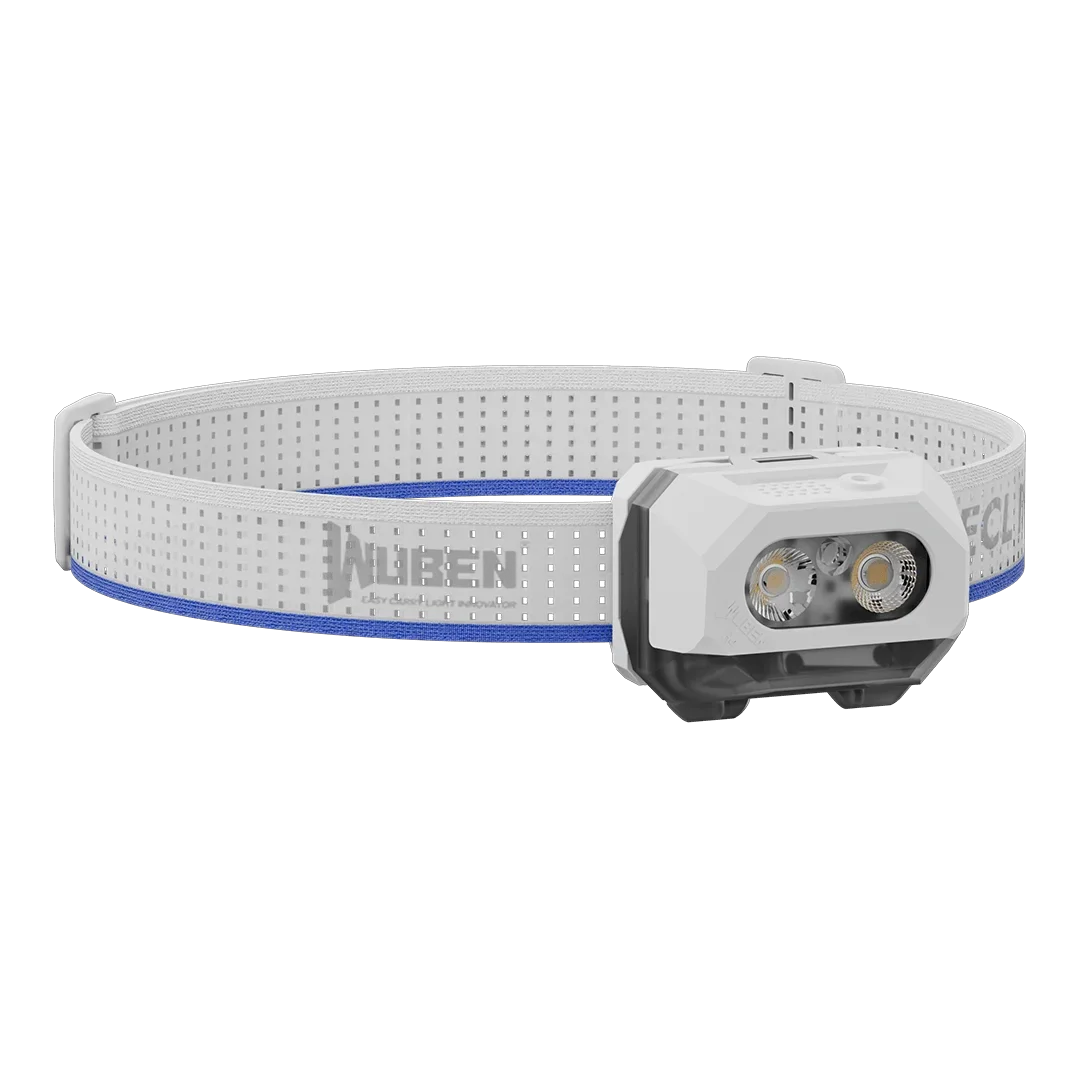 WUBEN H4 800 لومن مستشعر حركة للمصابيح الأمامية LED القابلة لإعادة الشحن، مصباح أمامي مع بطارية