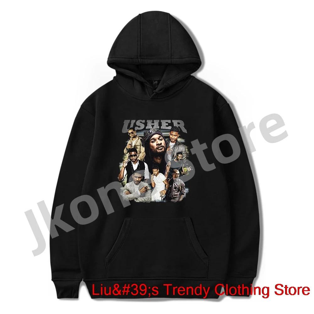 

Usher Rapper Tour Merch Hoodies Winter Women Men Fashion Casual Long Sleeve Sweatshirts Top