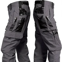 Pantalón de trabajo resistente al desgaste para hombre, pantalones Cargo rectos con múltiples bolsillos, pantalones tácticos para correr al aire libre, pantalones informales para primavera y otoño