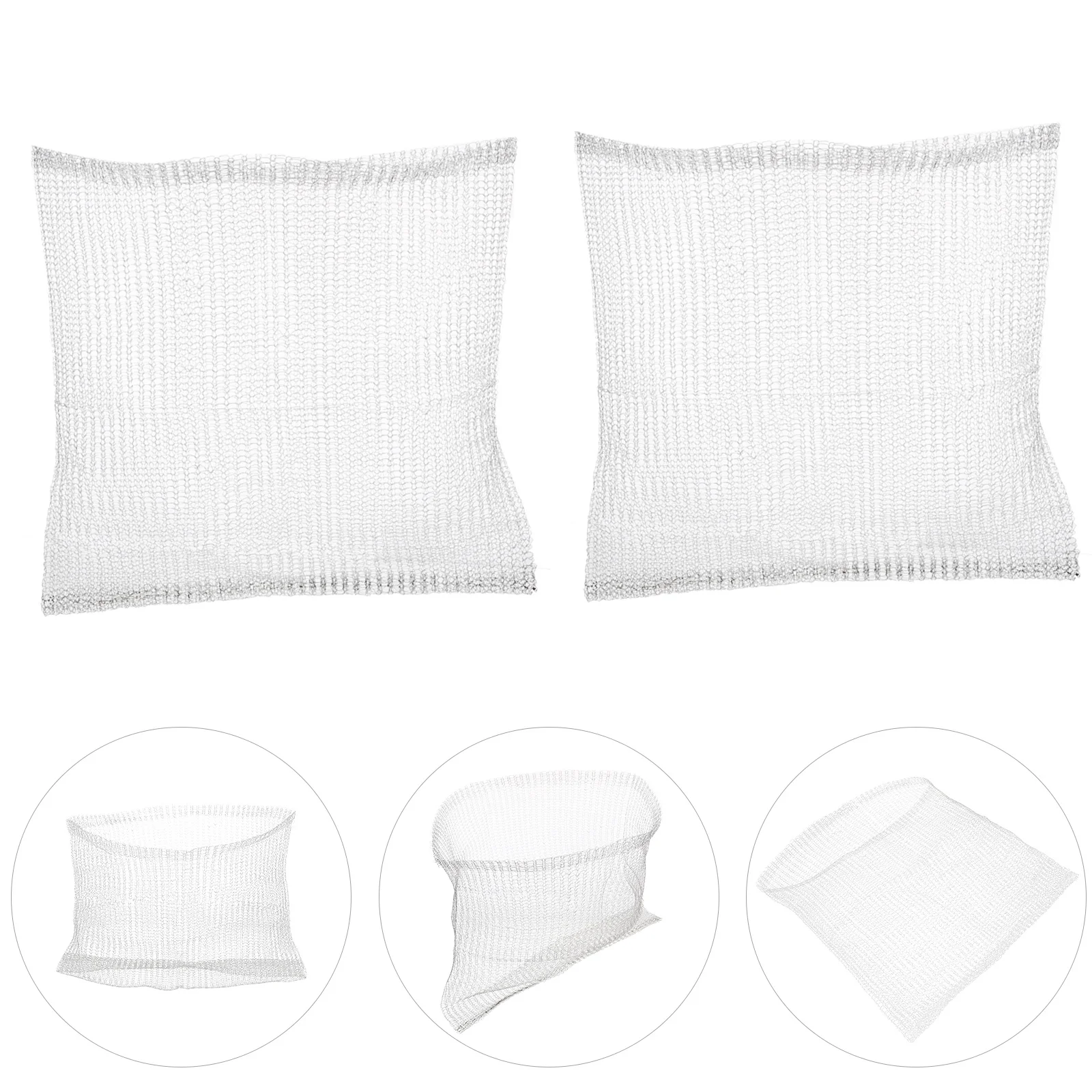 2Pcs Stainless Steel Wire Baskets Flower Root Mesh Protectors Practical Garden Supplies Net Pouches Protective Garden Netting