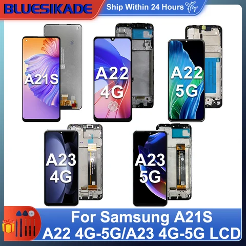 OLED For Samsung A22 A23 4G 5G LCD SM-A235F Display Touch Screen SM-A217N Digitizer For Samsung A21S LCD SM-A226B Replacement