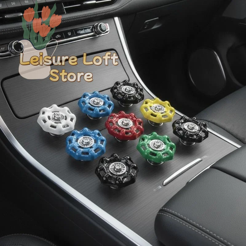 Car Central Control Rotary Knob Valve Handle Fingerprint Resistant for Auto Interior Ignition Gear Key Accessory Universal Fit