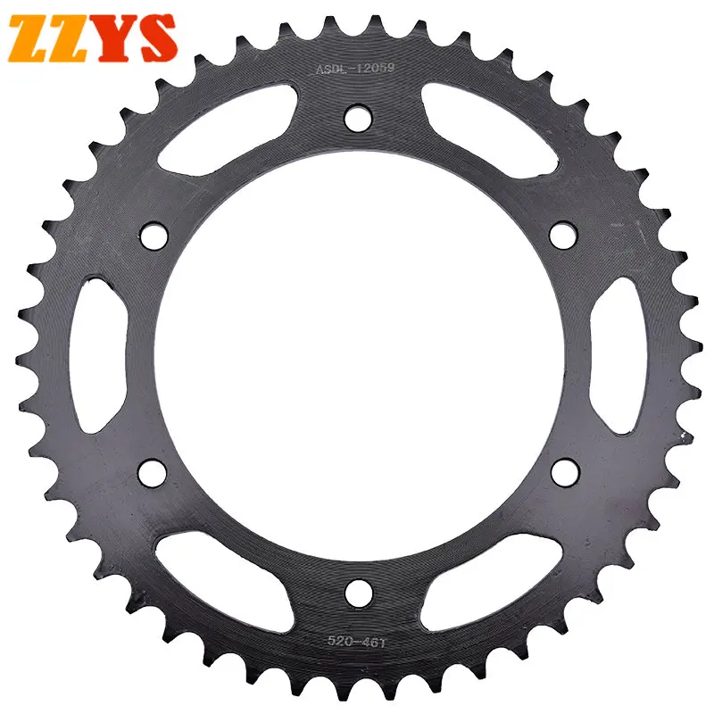 

520-46T 520 46T 46 Tooth Motorcycle Rear Sprocket Gear Wheel Cam For Hyosung Road GT250R GT250 R Sport 04-08 GT 250 Comet FI 10