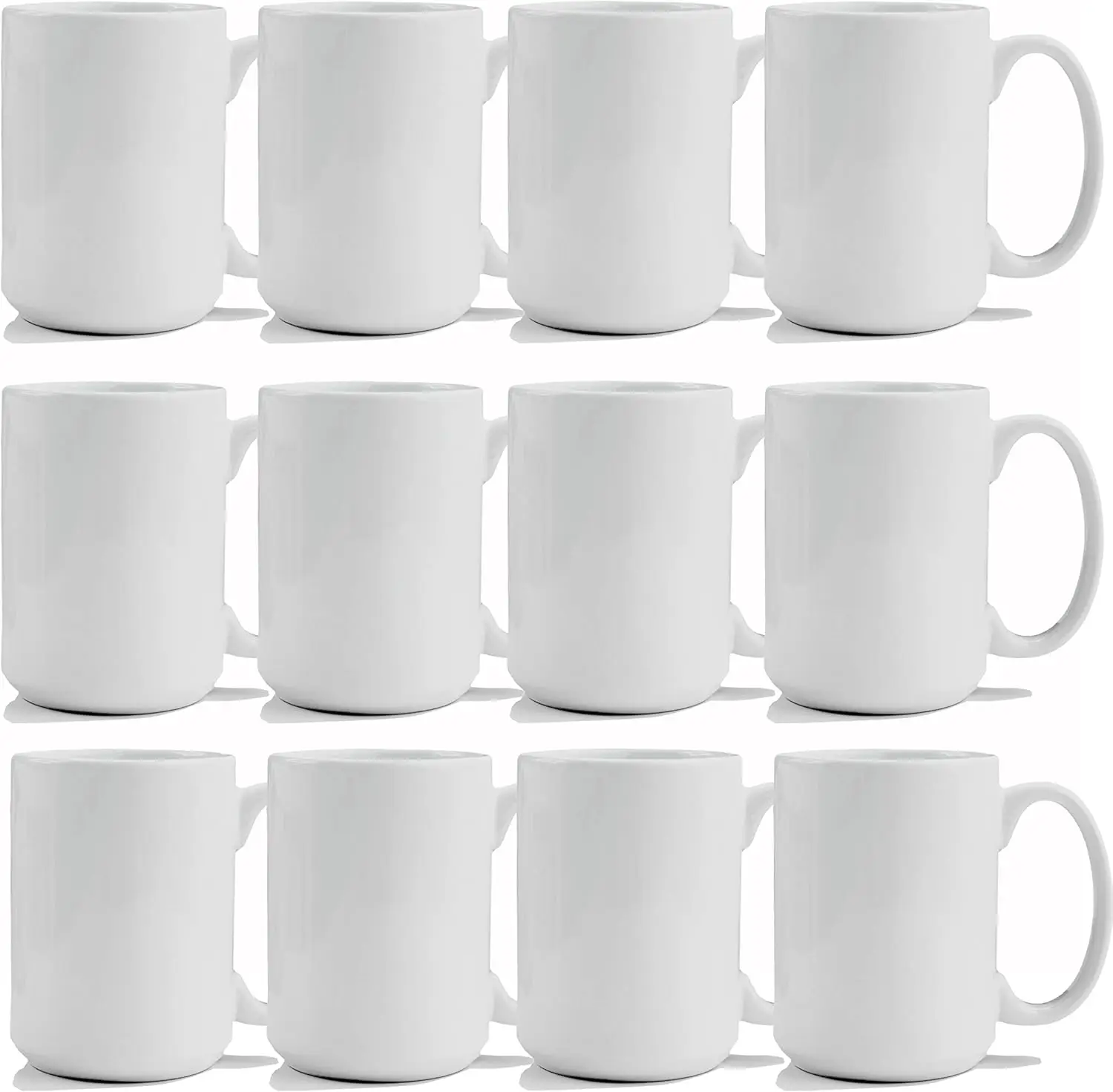 

Sublimation Mugs 15 oz, Sublimation Blanks, Bulk Coffee Mugs,White Cups for Coffee,Latte, Soup, Milk, Hot Cocoa Set of