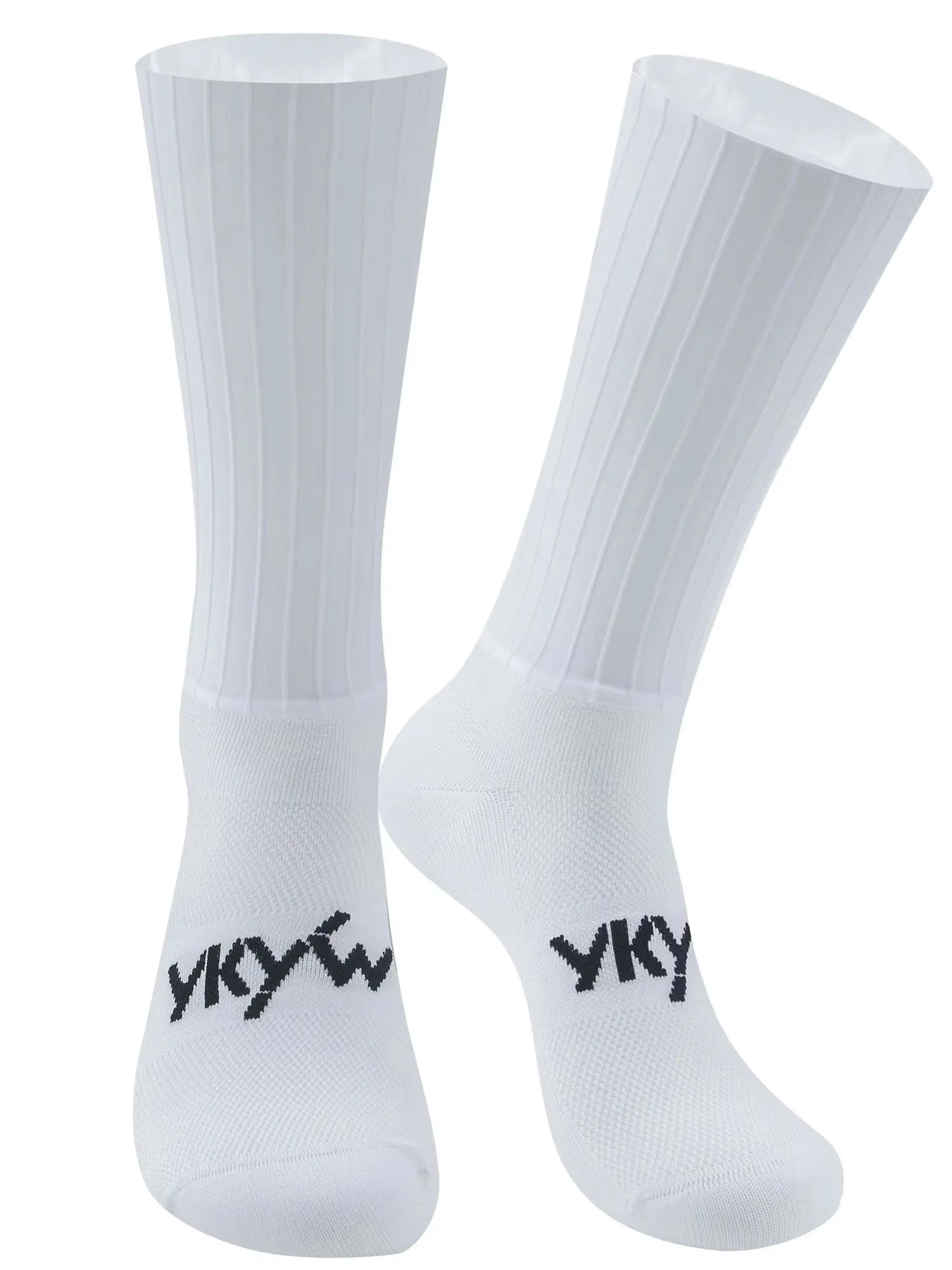 YKYWBIKE Narrow Stripe Radsocken, aerodynamische Unisex-Rennradsocken, Fahrradsocken, rutschfeste Sport- und Outdoor-Laufsocken