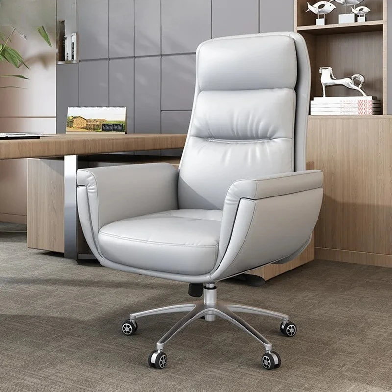 BChair Back Lazy Leisure Sedentary Office Chair Single Fixed Armrest Steel Feet Breathable Ergonomic Chair