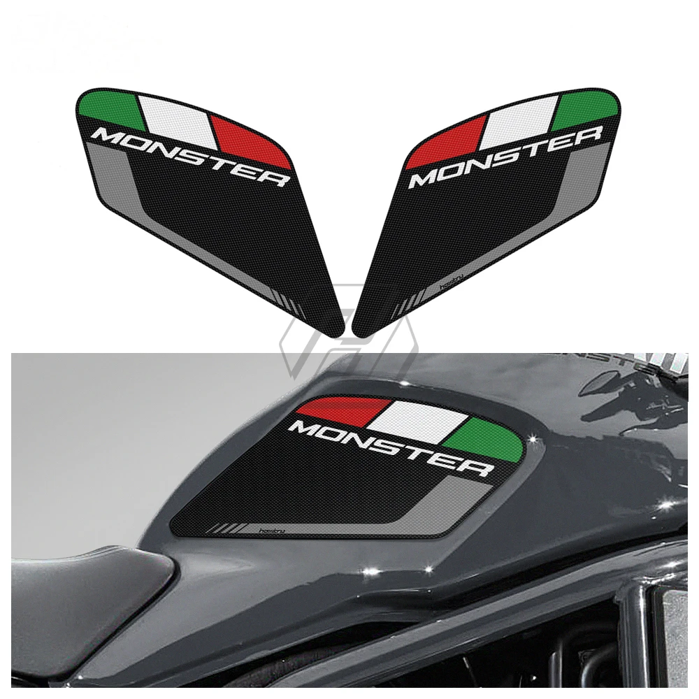 

For Ducati Monster 797 821 1200 2017-2019 Sticker Motorcycle Anti-slip Side Tank Pad Protection Knee Grip Mat