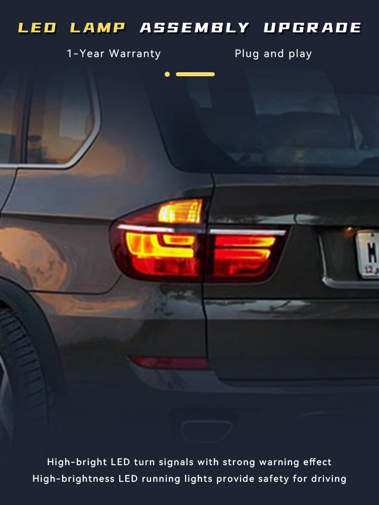 

Стайлинг автомобилей для BMW X5 E70 2007-2013, задний фонарь DRL, задний фонарь, указатель поворота, светодиодные лампы заднего хода, автоинструмент, аксессуары