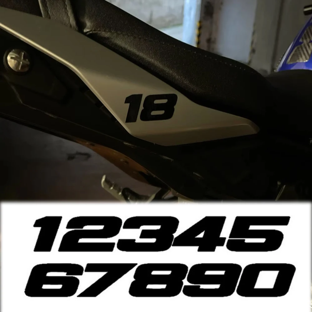 Number 1234567890 Reflective Car Stickers Motorcycle Scooter Moto Decorative Decal Accessories for Kawasaki Z900 Z1000 Z650 ER6N
