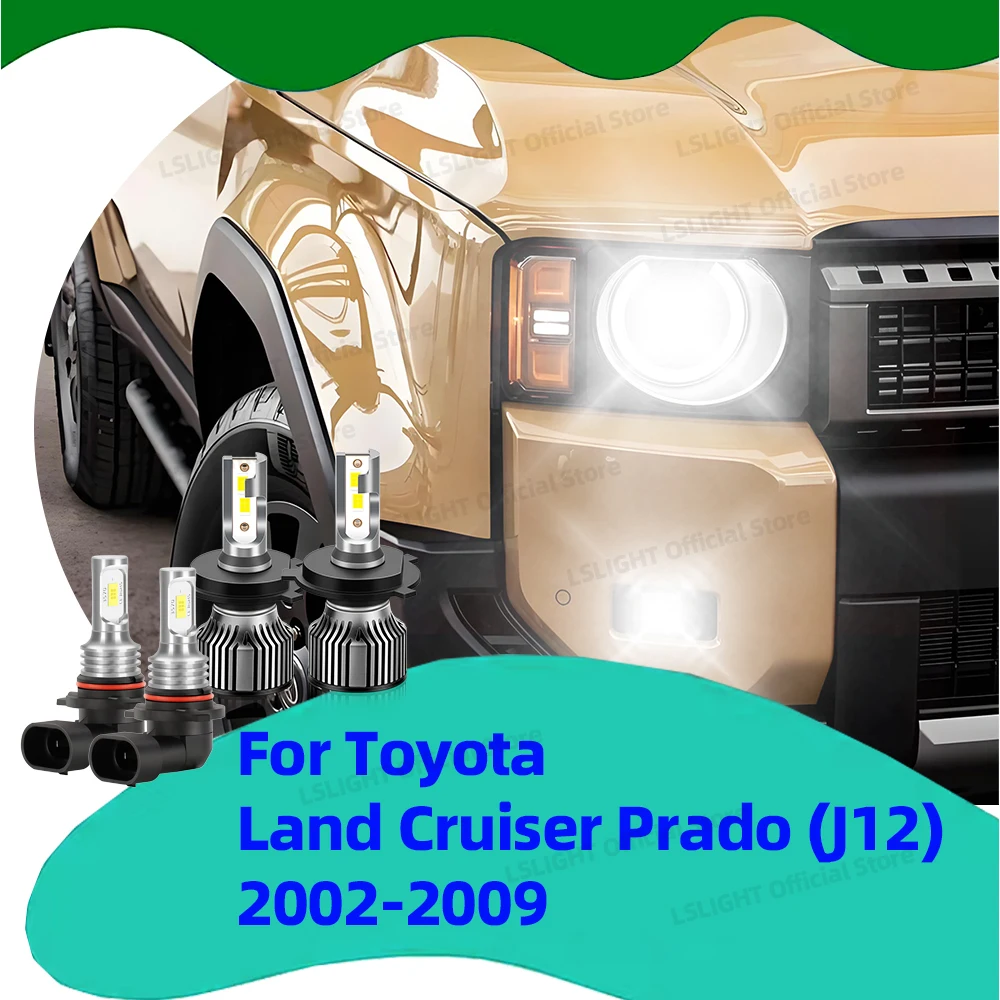 

2/4x двусторонние ультра яркие автомобильные фары противотуманные фары для Toyota Land Cruiser Prado (J12) 2002 2003 2004 2005 2006 2007 2008 2009