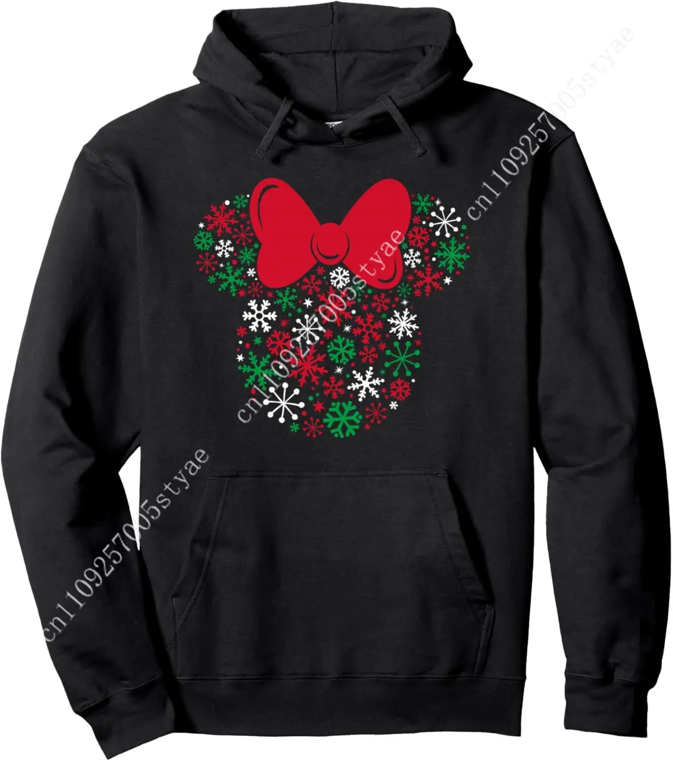 

Disney Minnie Mouse Icon Holiday Snowflakes Pullover Hoodie