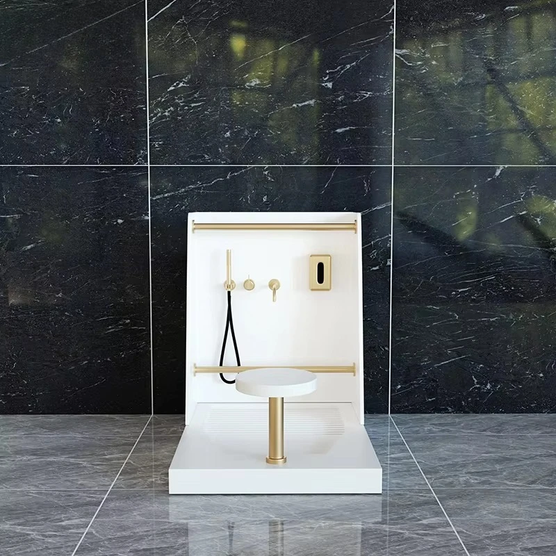 Automatische moderne design kunststof Wudu-voetwasser met eenvoudig te reinigen gebedskraan met één gat, geschikt voor