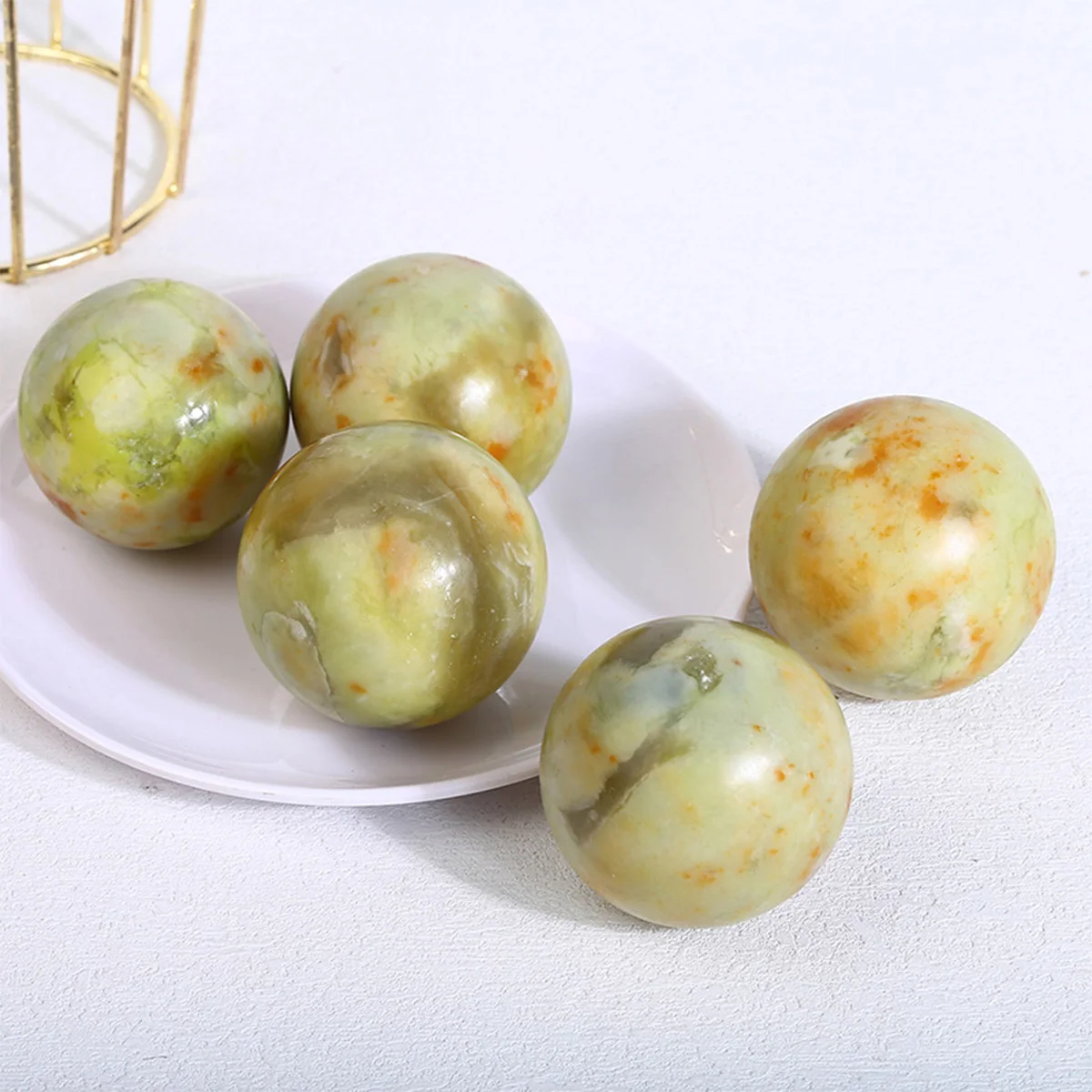 

1PC Natural Green Jade Ball Crystal Gemstone, Quartz Sphere, Reiki Healing Energy Stone, Home Room Decoration, Gifts,