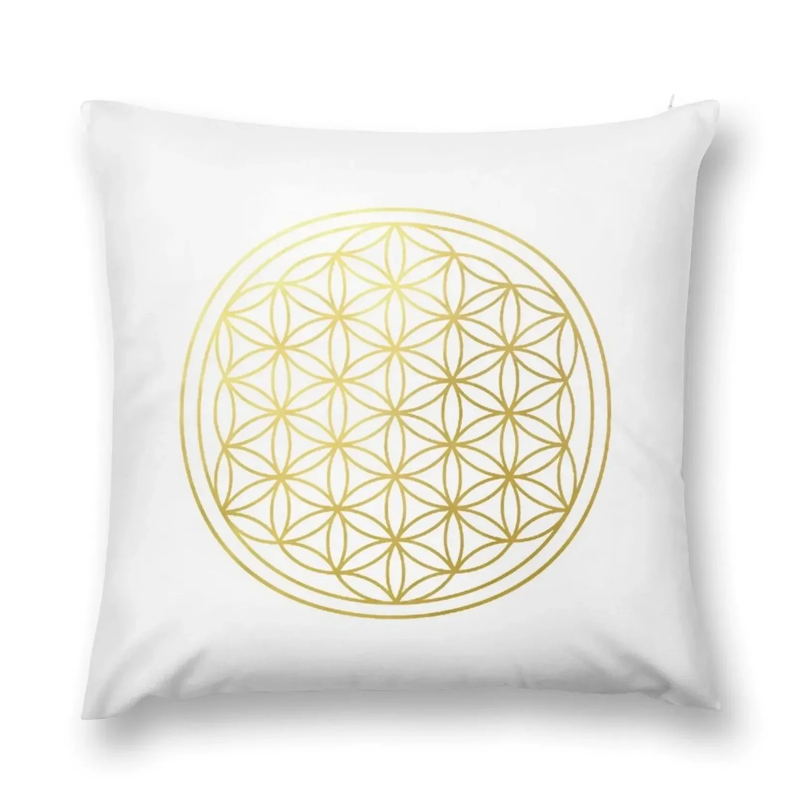 

The Flower Of Life sacred geometry mandala healing protection amulet Throw Pillow Rectangular Cushion Cover pillow