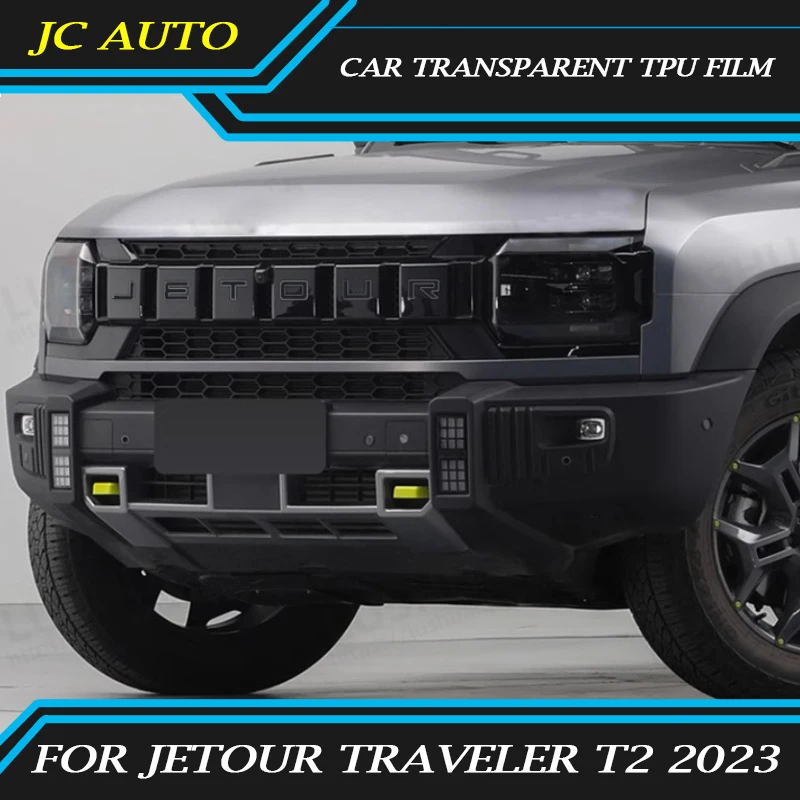 Fit for JETOUR Traveler T2 2023 Car Transparent TPU Film Modified Letter Daytime Running Light Film Car Exterior Accessories