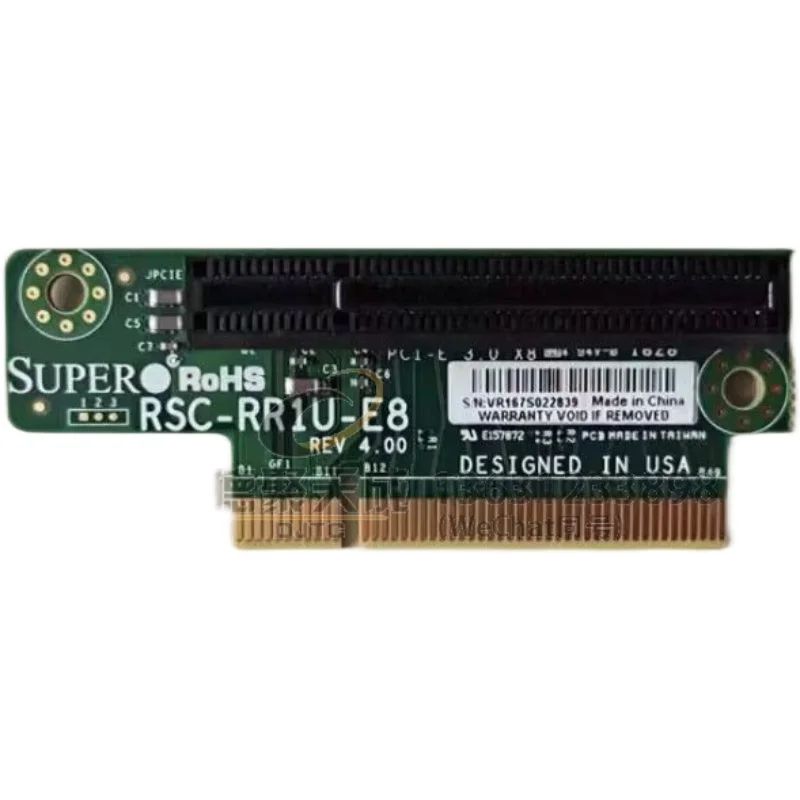 لبطاقة محول خادم Supermicro 1U X8 RSC-RR1U-E8 X8 بطاقة توجيه PCIE 90 درجة ، بطاقة عكسية