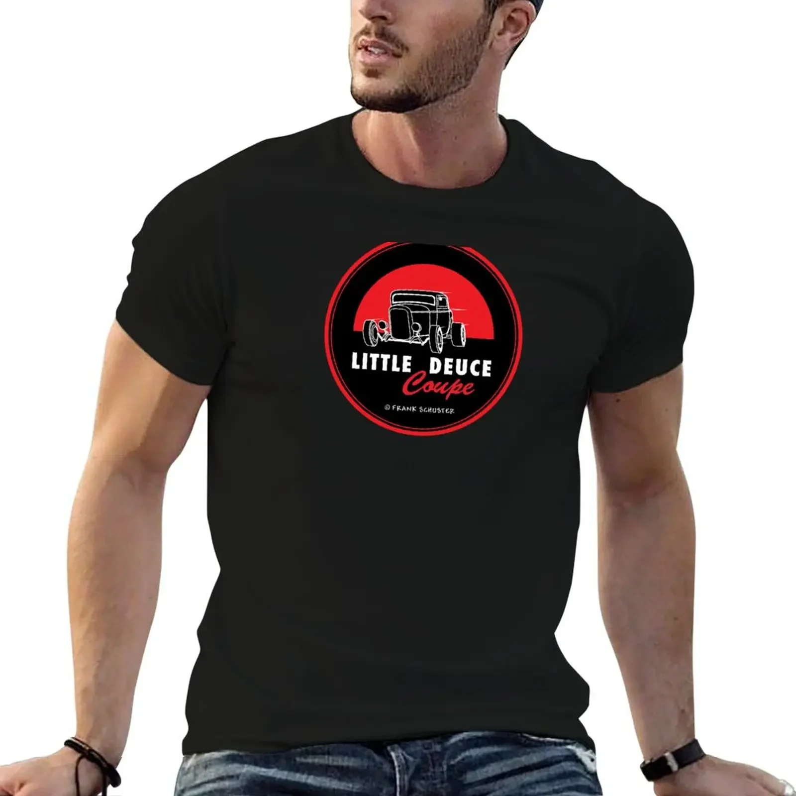 

Little Deuce Coupe Round Decal T-Shirt Blouse cotton graphic tees t shirts for men