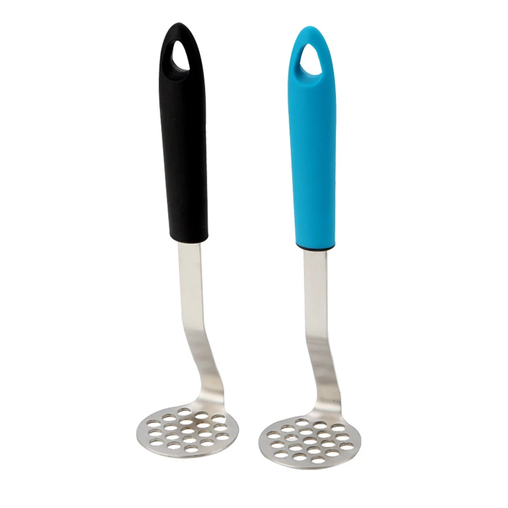 Potato Masher Stainless Steel Mud Press Potatoes Handheld Presser Squeezer Black Ricer