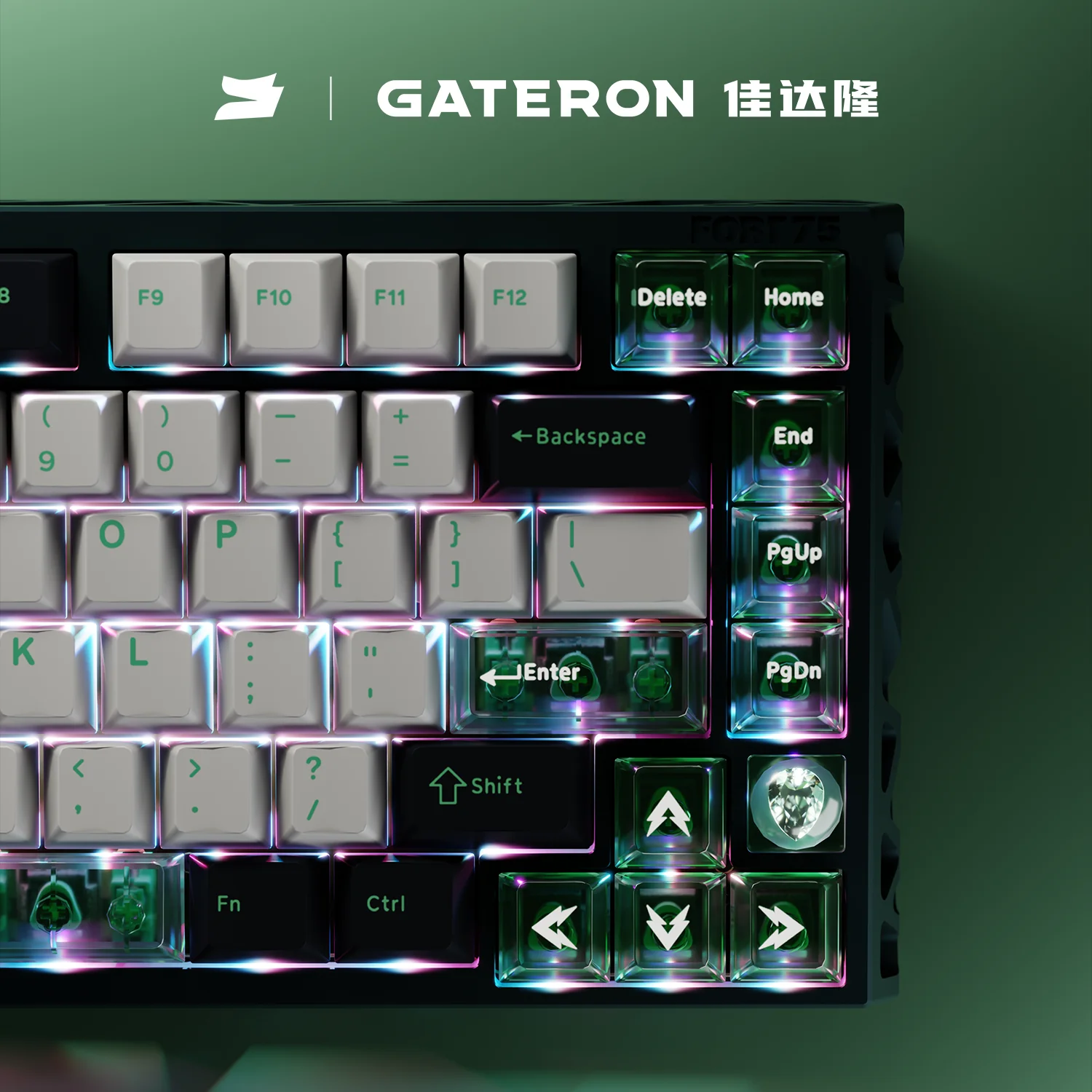 GATERON FORT75 キーボードセット、カスタムGT75 PCB内蔵