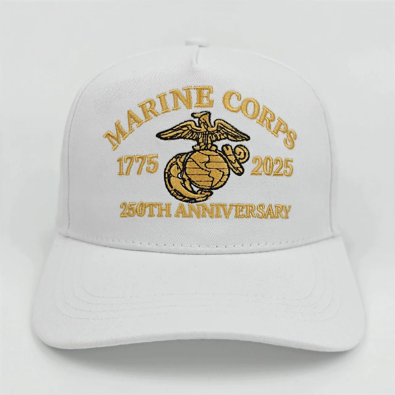 Offizielle Baseballkappe zum 250. Jubiläum des U.S. Marine Corps - Gestrickt mit 1775 - 2025 Logomuster, Verziert mit dem Amerikanischen F – Detail 3