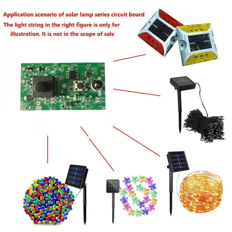 1PCS 3.7V 5V to 24V 31V Solar Light String Circuit Board Solar Light String Control Board Module For arduino