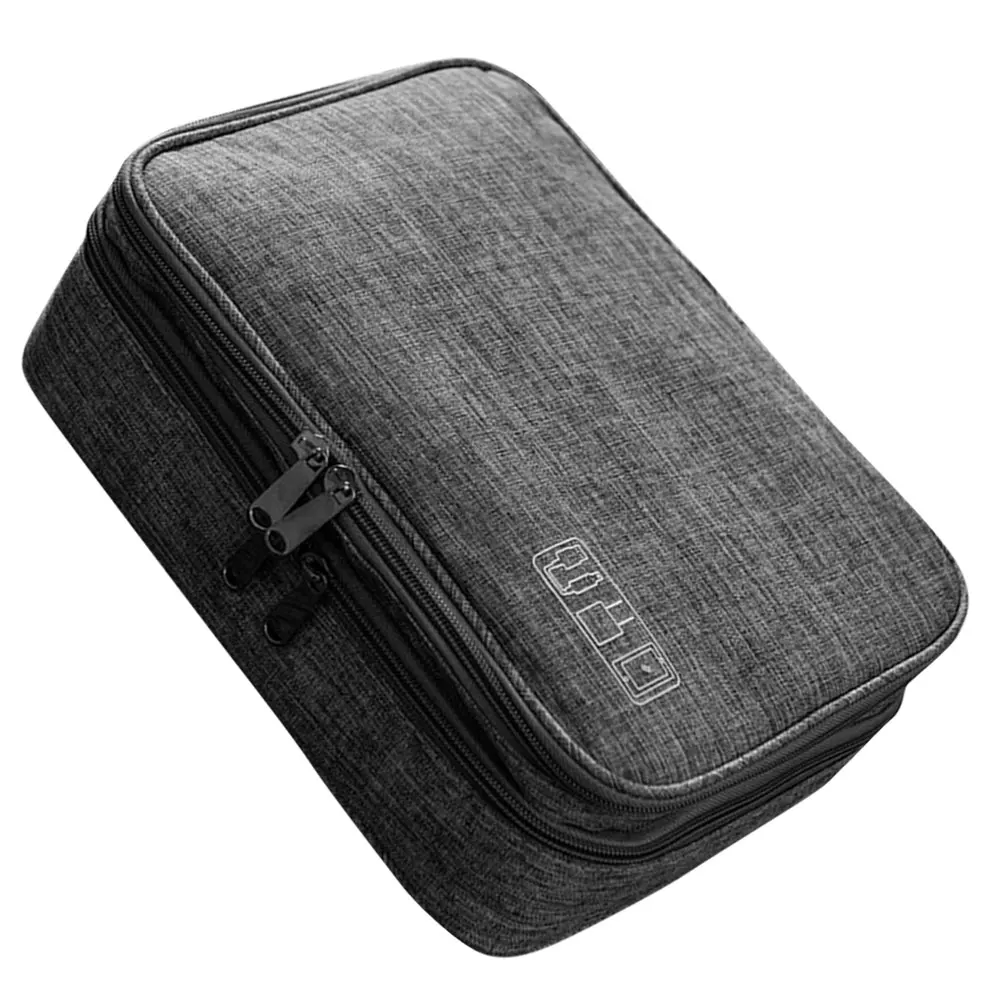 

Data Cable Storage Bag Lightweight Polyester Electronic Organizer Travel Cable Carrying Case Digital Accessories