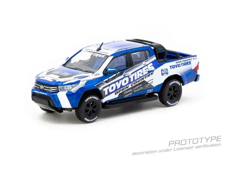 

TW TarmacWorks 1:64 Hilux ToyoTires Пикап Литая под давлением модель автомобиля