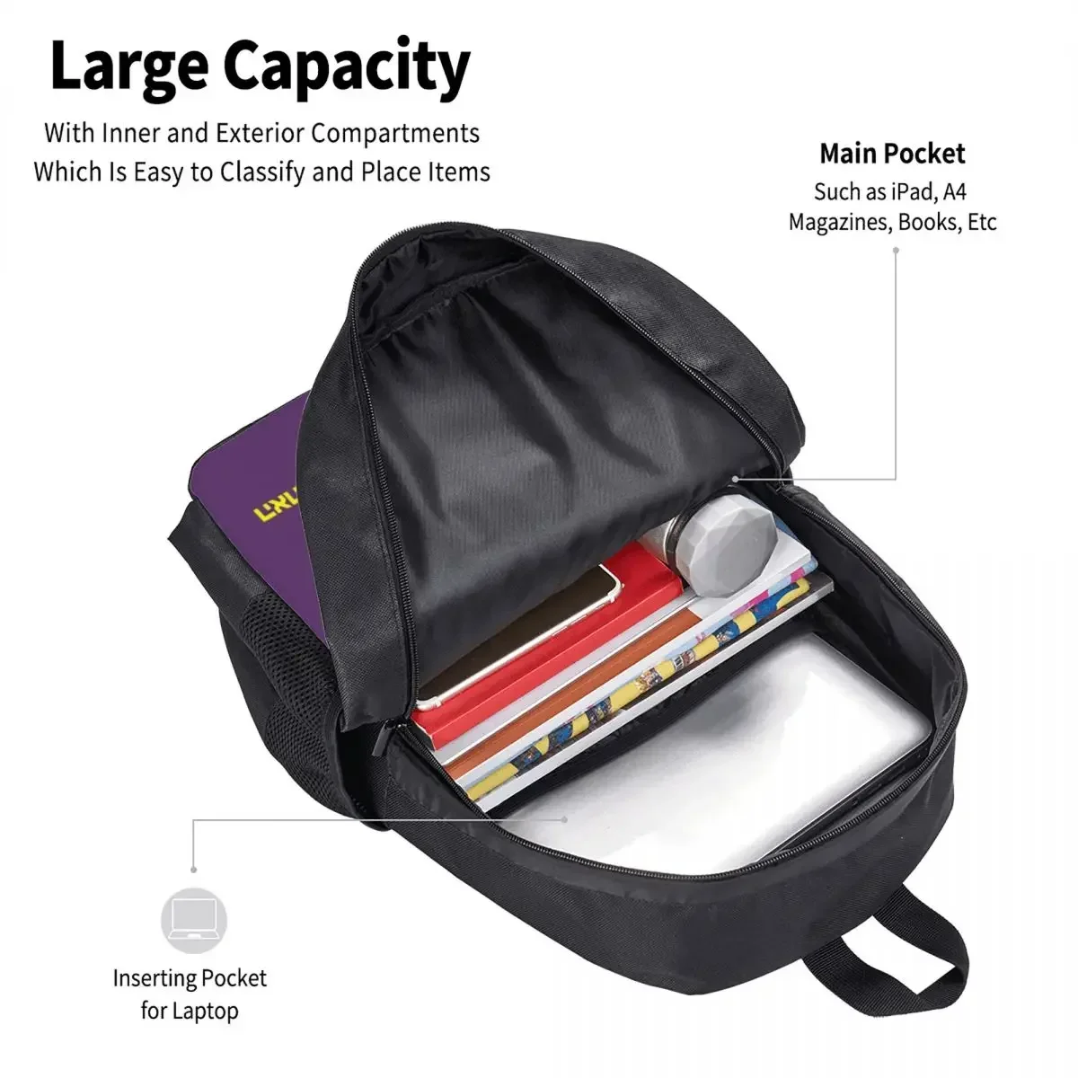 Hapoel Holon Basketball Travel Laptop Backpack, Business College School กระเป๋าคอมพิวเตอร์ของขวัญสําหรับผู้ชายและผู้หญิง