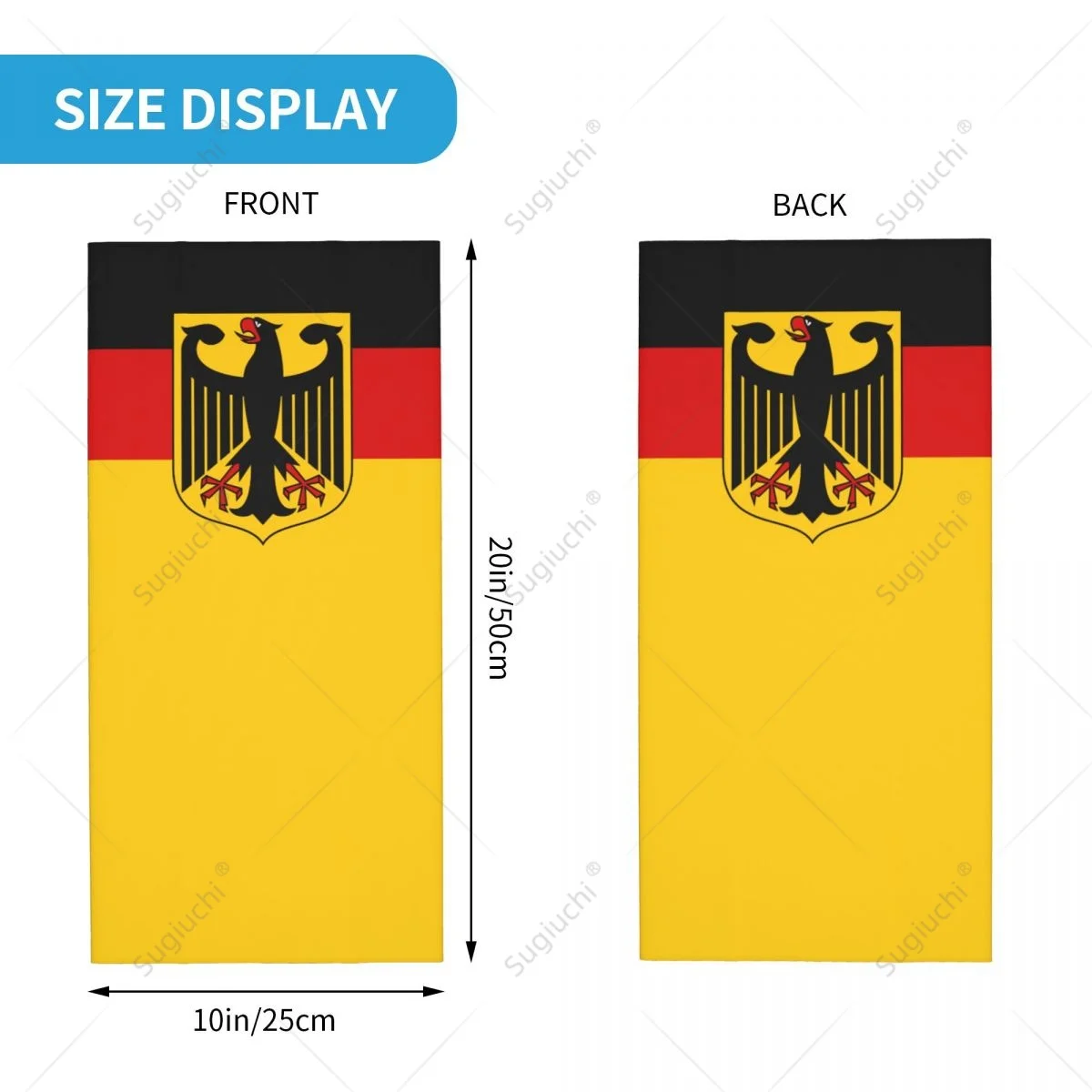Unisex Germany Flag Neckerchief Scarf Neck Face Mask Scarves Neck Warmer Seamless Bandana Headwear Cycling Hiking view 4