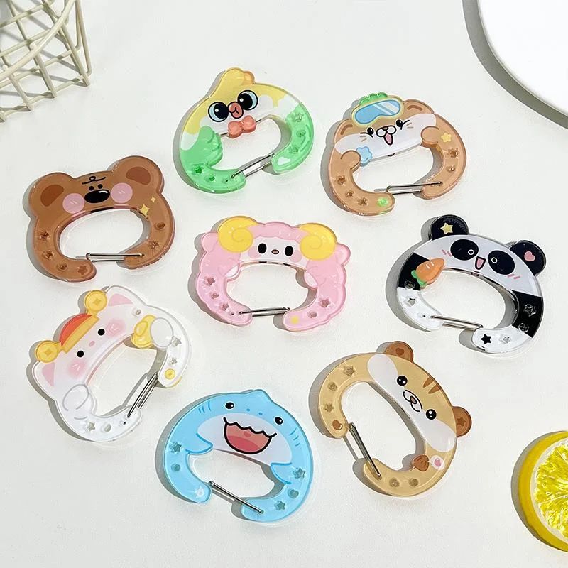 

Fun Animated Animals Hiking Carabiner, Acrylic Buckle Keychain, Backpack Decoration, Multitasking Keyring Hook