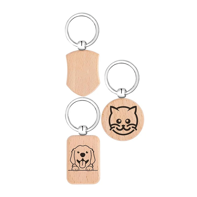 

AB11-30X Laser Engraving Material Blank Wood These Wood Blanks Have Multitude Of Uses, Serving As Keychains, Luggage Tags