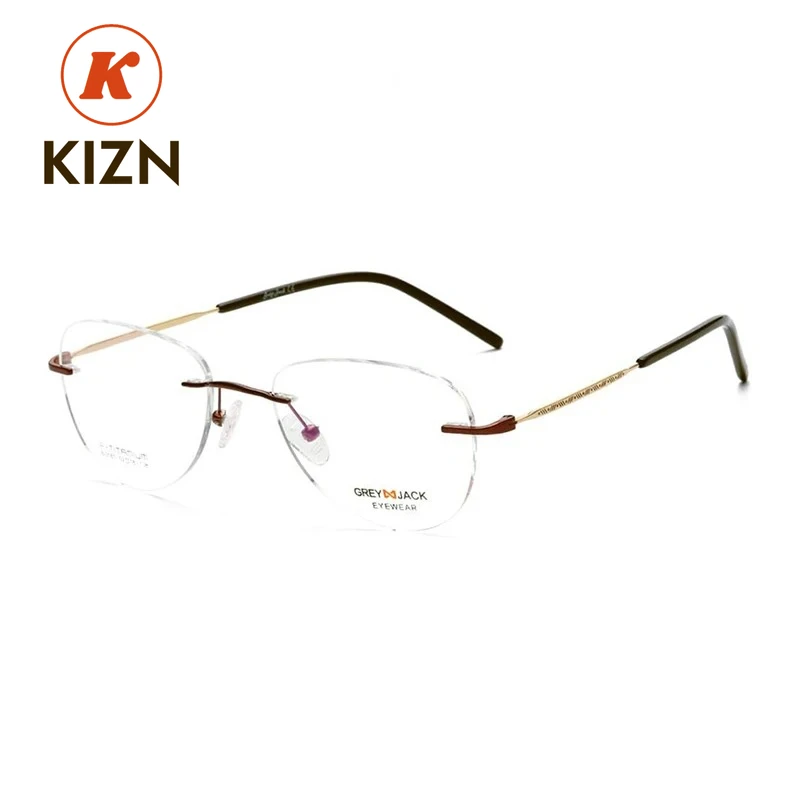 

KIZN качественные очки мужские очки без оправы оптические очки для женщин модные линзы по рецепту очки