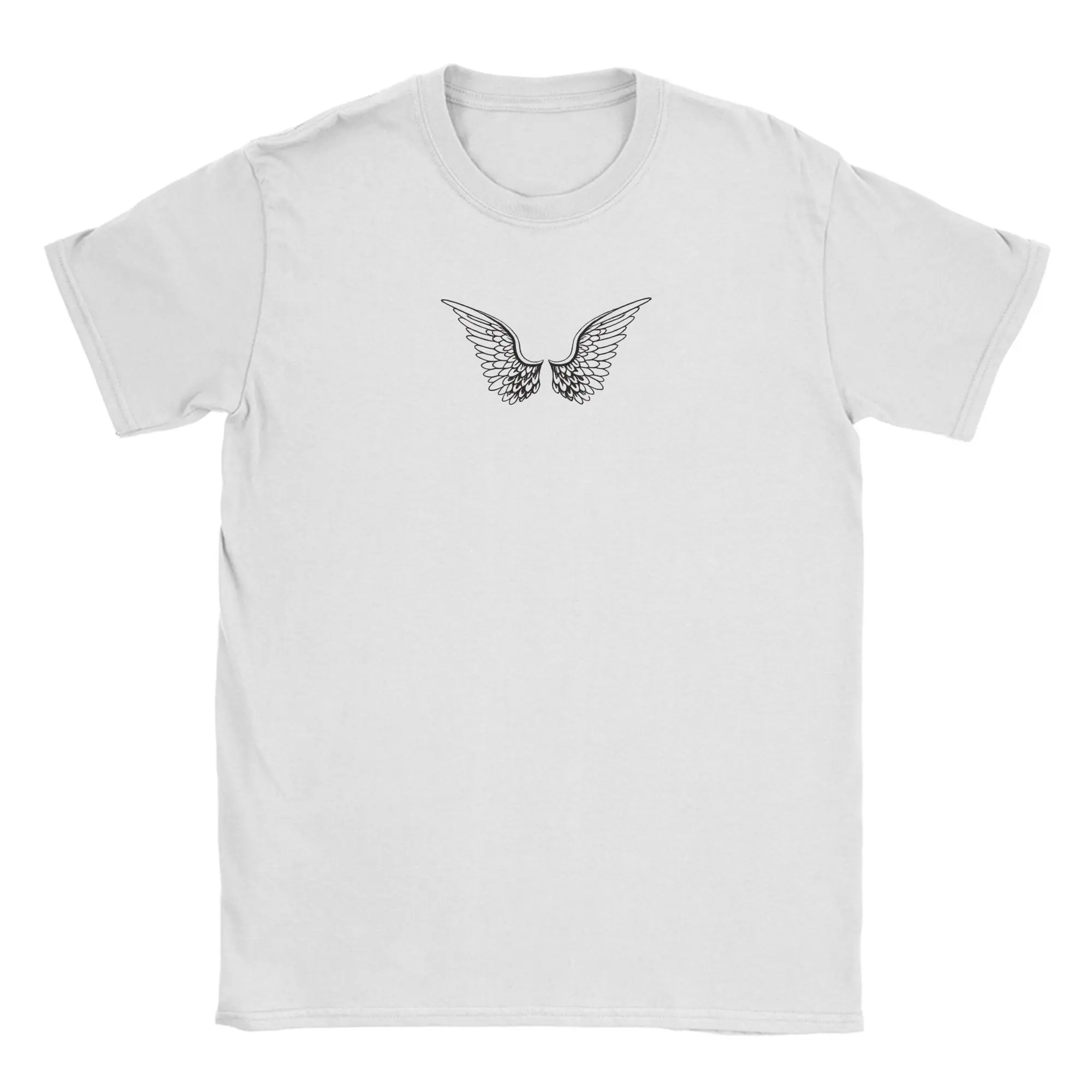 Abstract Angel Wings Distressed Symmetrical T Shirt Fashion T-Shirts Short Sleeve Tshirt Beach Cotton Plus Size Clothes