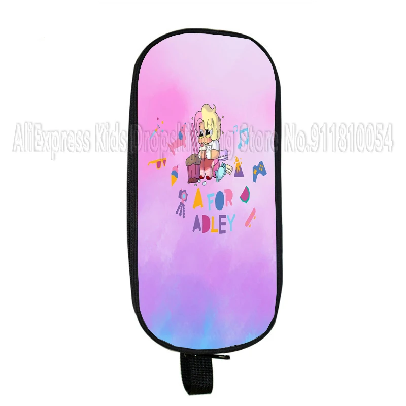 Cartoon A for Adley Pencil Bags Rainbow Ice Cream Large Capacity Portable Stationery Box Unicorn Storage Case Kids Toy