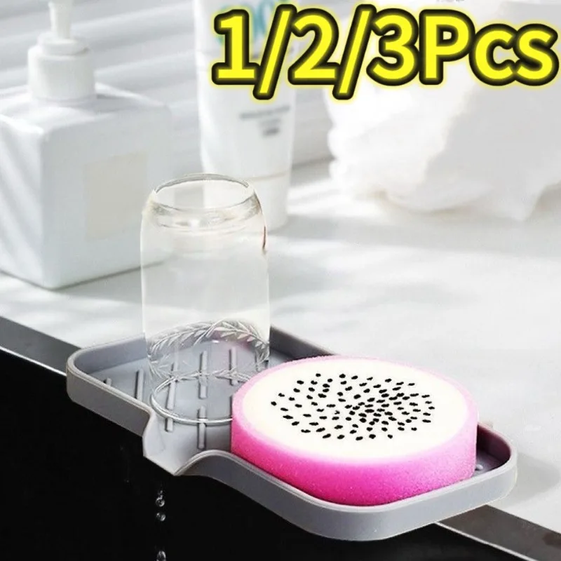 1/2/3 stücke Seifenschale für Badezimmer Selbstentleerenden Seife Bar Halter Küche Waschbecken Gericht Schwamm Ablauf Pad Arbeitsplatte seifenspender