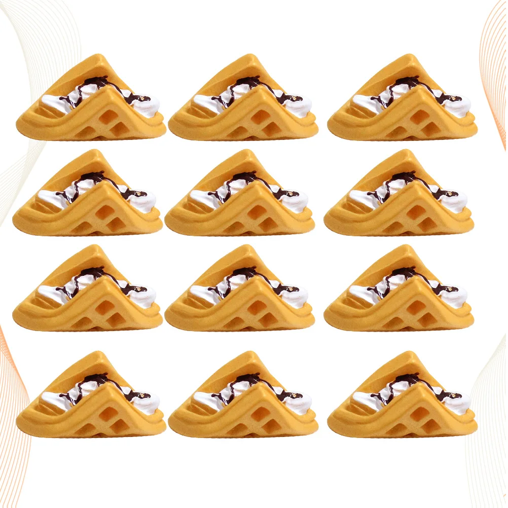 12pçs acessórios de modelo de muffin de resina, simulação de quebra, bolo, sorvete, material artesanal diy para telefone de cabelo