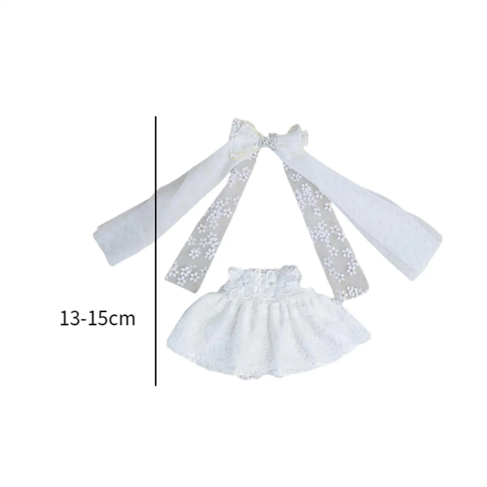 Robe de mariée et voile de patients pour poupées, accessoire de costume pour poupées de 38cm, cadeaux de Thanksgiving, 2 pièces