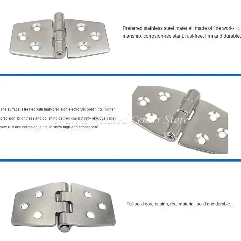 316 stainless steel boat hinge Thin Boat Flush Hatch Door Hinges Stainless Steel Marine Hinges 3 inch x 1.57 inch 10 Pack