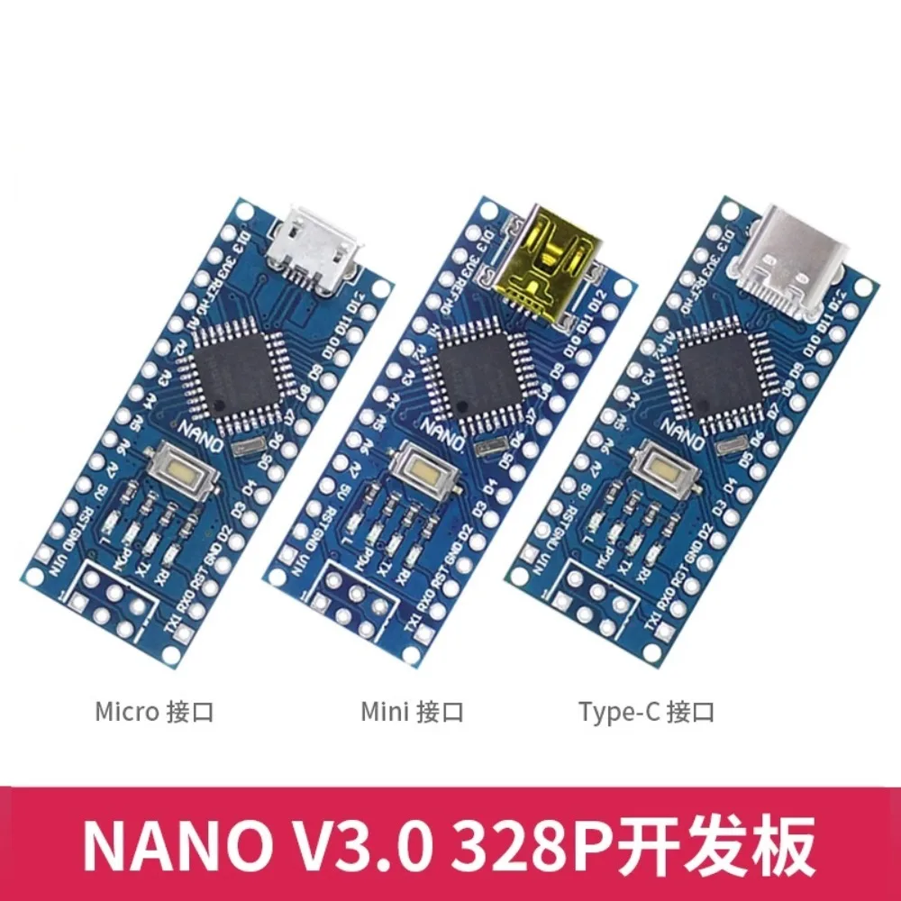 ATMEGA328P Development Board - Compatible with Arduino Nano V3.0, Improved Version MCU Board for C Programming #1