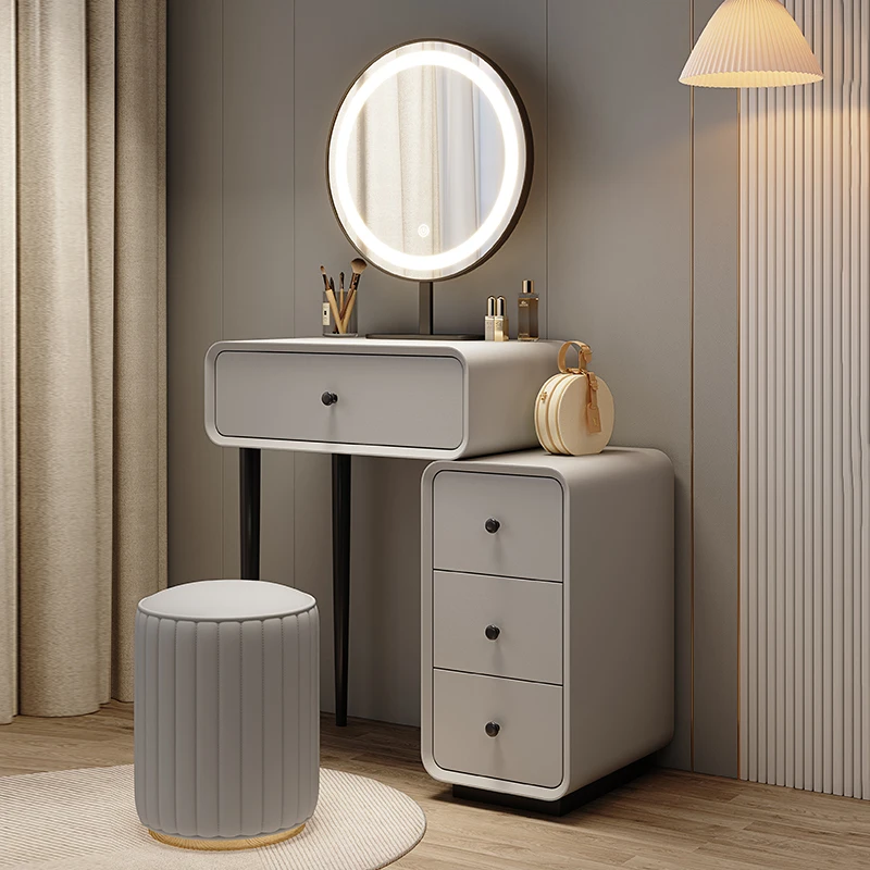 Storage Women Dressing Desk Women Bathroom Mirror Drawer Luxury Modern Decorative Dressing Table White Moveis Hotel Furniture