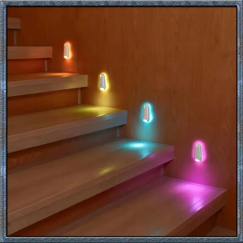 

Top Deals Toilet Light Motion Sensor Led Lamp 8 Colors Wireless Rechargeable Night Light For Bathroom Restroom Stairs Waterproof