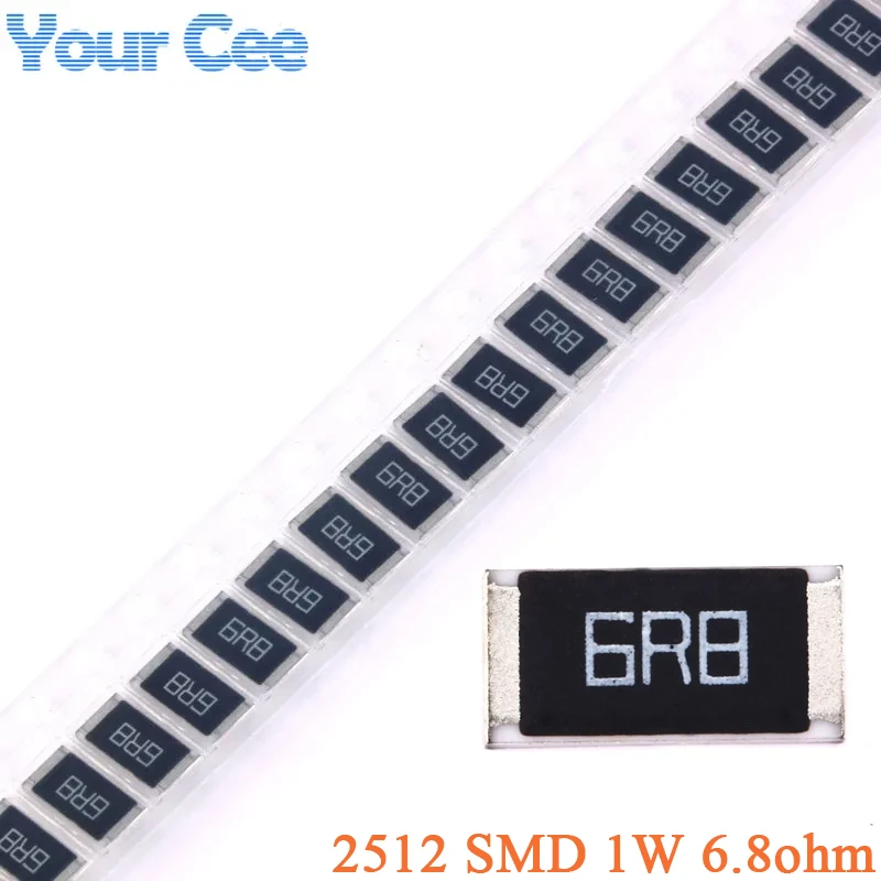 100pcs/20pcs 6.8 ohm 2512 SMD Resistor 6.8R 6R8 Resistance 1W 5% 6.8ohm